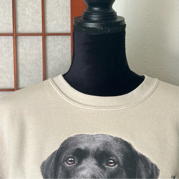 Vintage 80s 90s Oversized Graphic Labrador Dog Crewneck Hoodie / Sweatshirt - Picture 10 of 13